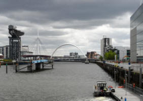 The River Clyde, Glasgow towards The Clyde Arc Bridge