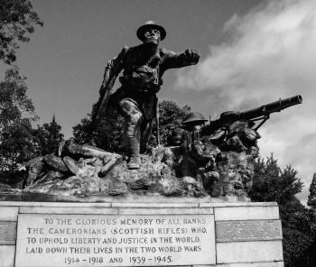 Glasgow Cameronians Scottish Rifles Monument Thomas McNeil Copyright Details